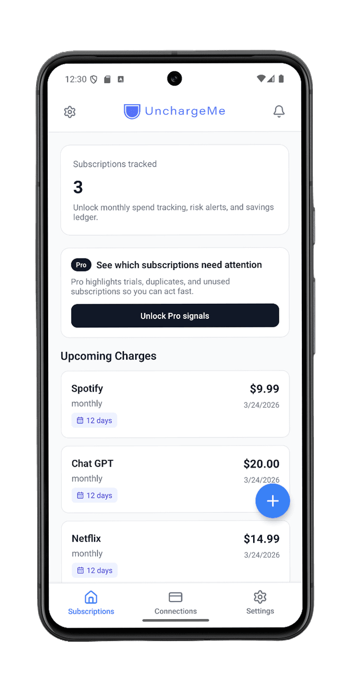 UnchargeMe app preview